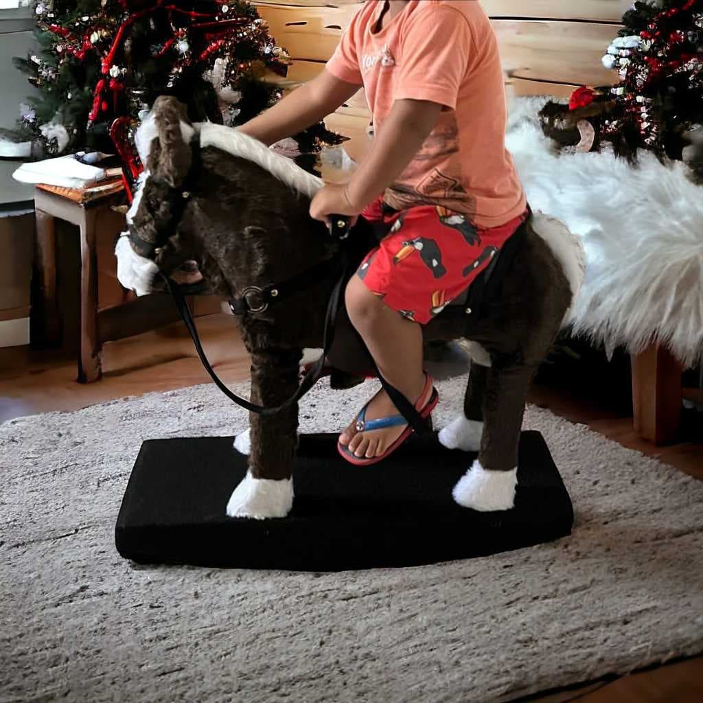 Cavalinho Balanço Que Mexe Cabeça Luxo Brinquedo Crianças 2 A 7 Anos