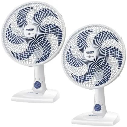 Kit 2 Ventiladores de mesa 30 cm 6 pás 3 velocidades Super Power- VSP-30-W - Mondial