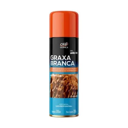 Graxa Branca Spray 300ml Orbi Química – Alta Lubrificação, Proteção Anticorrosiva (016)