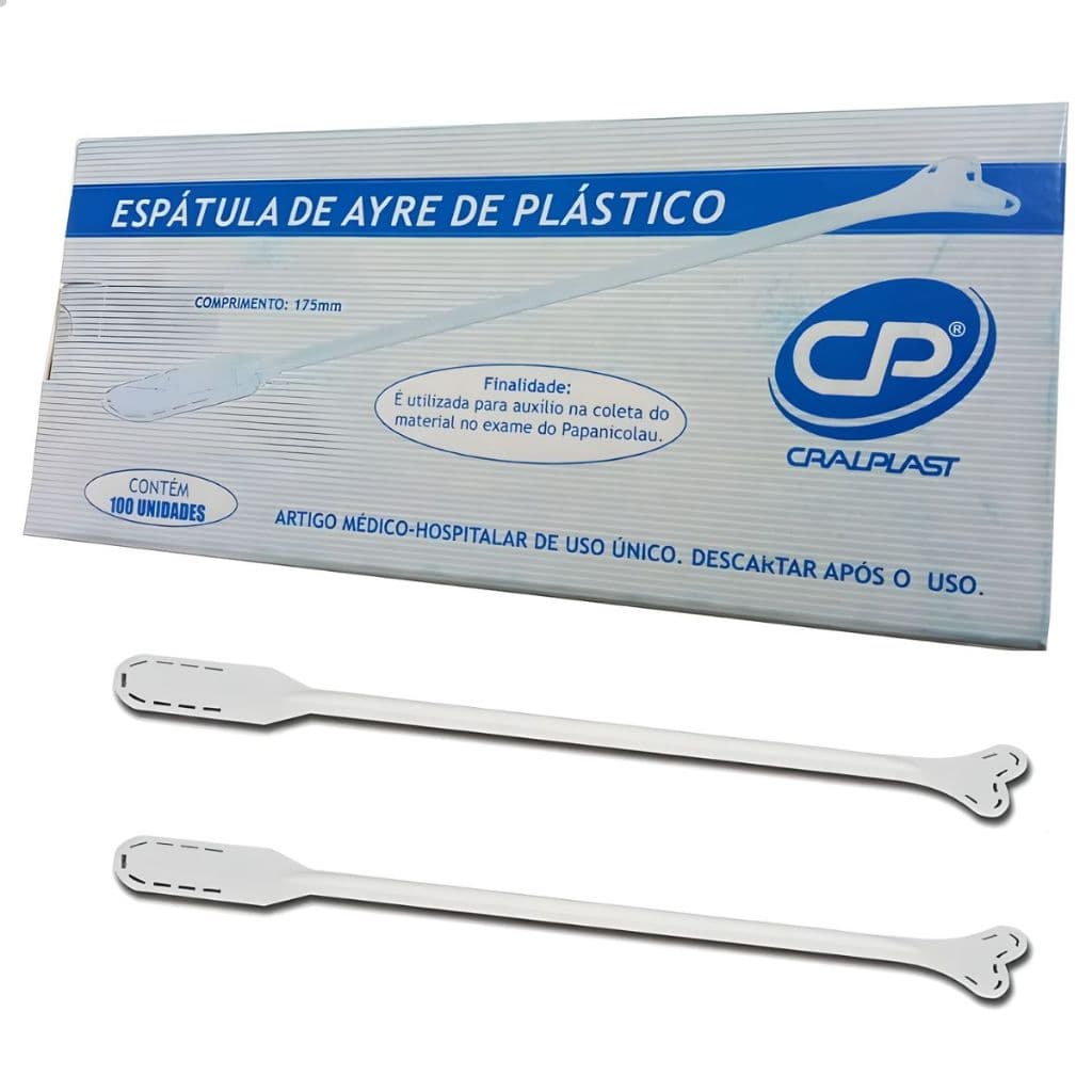 Espátula De Ayre De Plástico A Granel 175mm Cralplast Uso profissional ANVISA Caixa 100 Unid