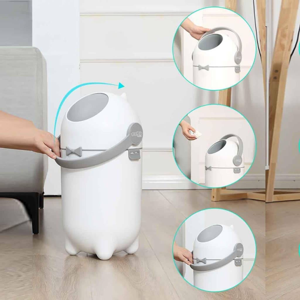 Lixeira mágica Anti Odor para Fraldas Bebê 10L ARQC Baby–Higiênica,Sem Cheiro,Prática-Lixeira bebê,lixeira infantil