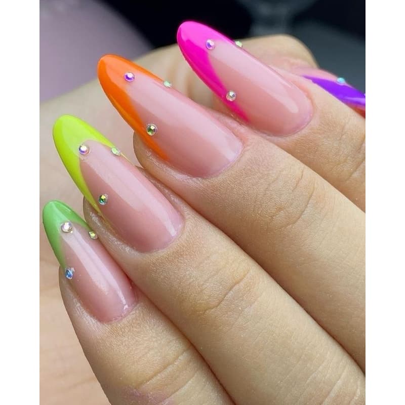 VÁRIOS MODELOS unha para o carnaval neon colorida brilho pronta para aplicar