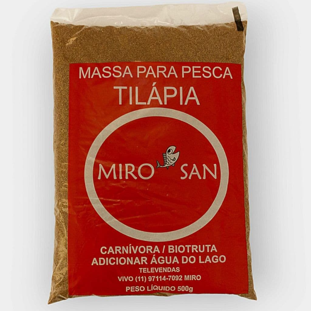 MASSA PARA PESCA DE TILÁPIA MIROSAN 500 GRAMAS