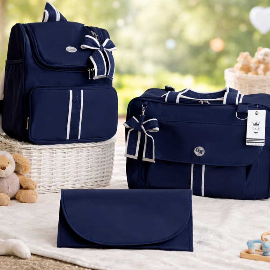 Kit Bolsa Maternidade 2 Peças  Mala e Mochila Viagem para Menina e Menino