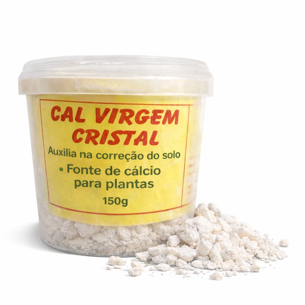 Cal Virgem Cristal 150g Para Plantas e Caixas De Água Poços e Doces Cristalizados