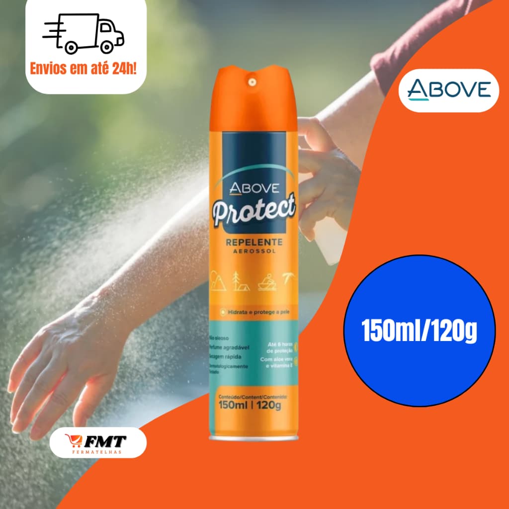 Repelente de Insetos Protect Aerossol Hidrata e Protege a Pele 150ml Above
