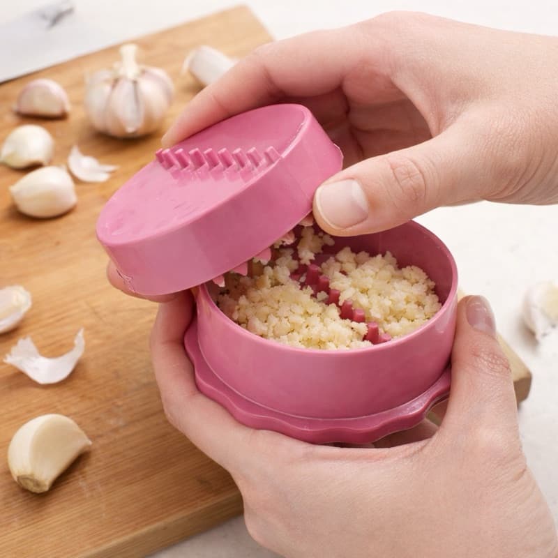 Triturador de Alho Manual Portátil Plástico Amassador de Alho Cozinha Prático