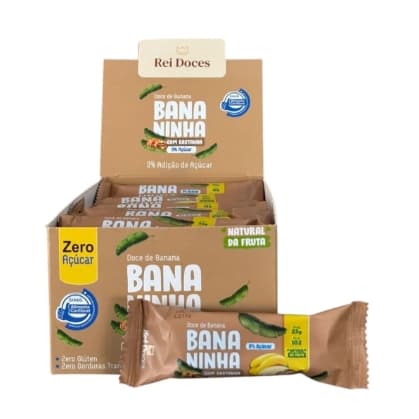 Bananinha 0% açúcar Com castanha do Para  caixa com 24 unidades de 25g