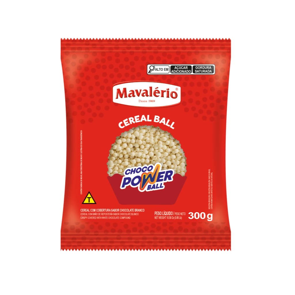 Mini Cereal Ball 300g Mavalério – Confeito Crocante para Confeitaria