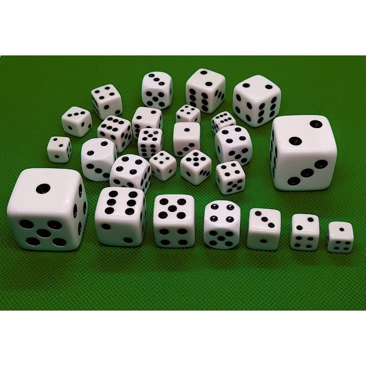 Dados Branco com 06 Lados - Varios Tamanhos