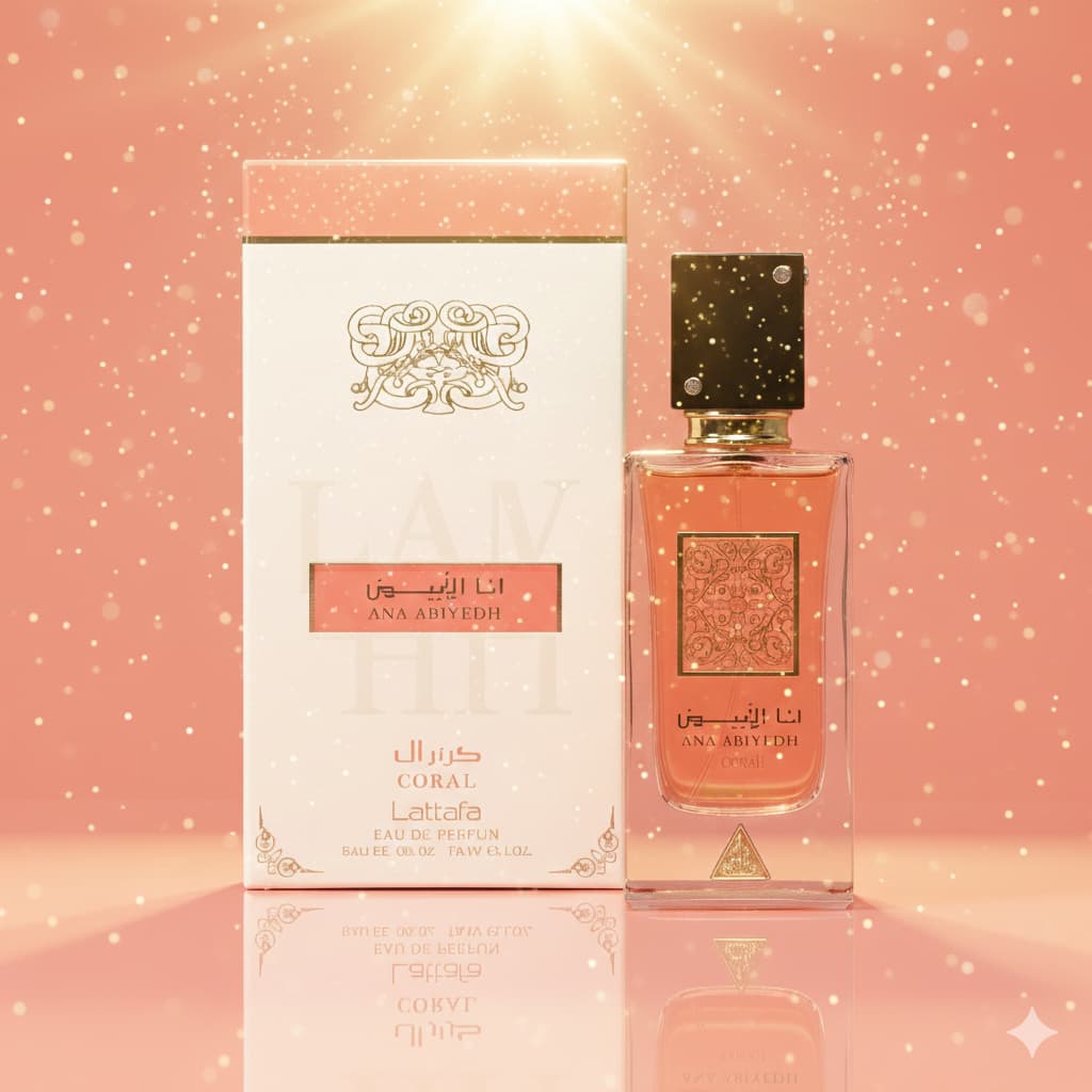 Perfume Árabe Ana Abiyedh Coral – Lattafa 60ml | Feminino Elegante, Floral Frutado e Suave