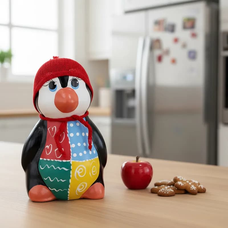 Enfeite de Decoração Pinguim G Vovó para Cozinha Geladeira