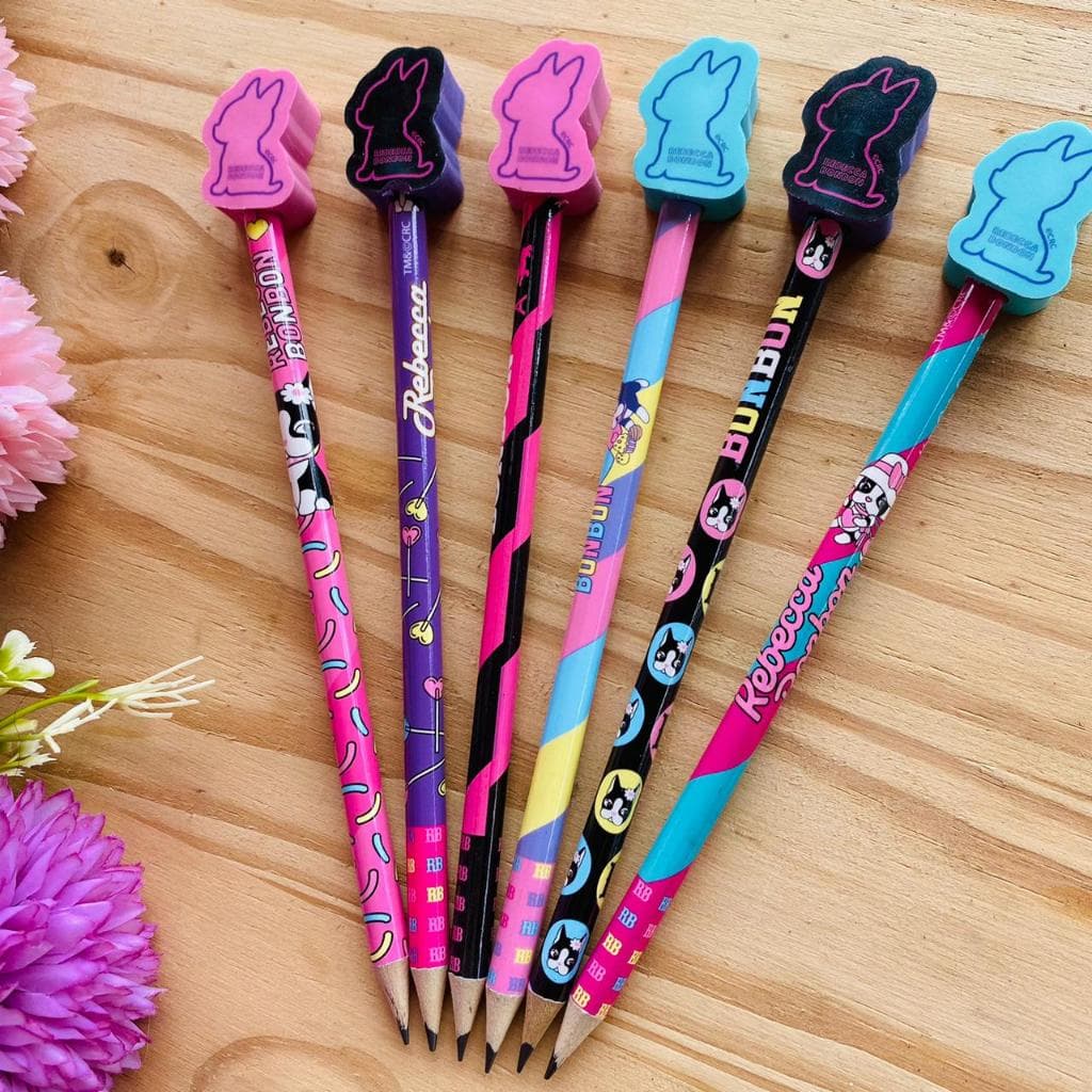 Lápis de Escrever com Ponteira de Borracha Rebecca BonBon Sky Paper