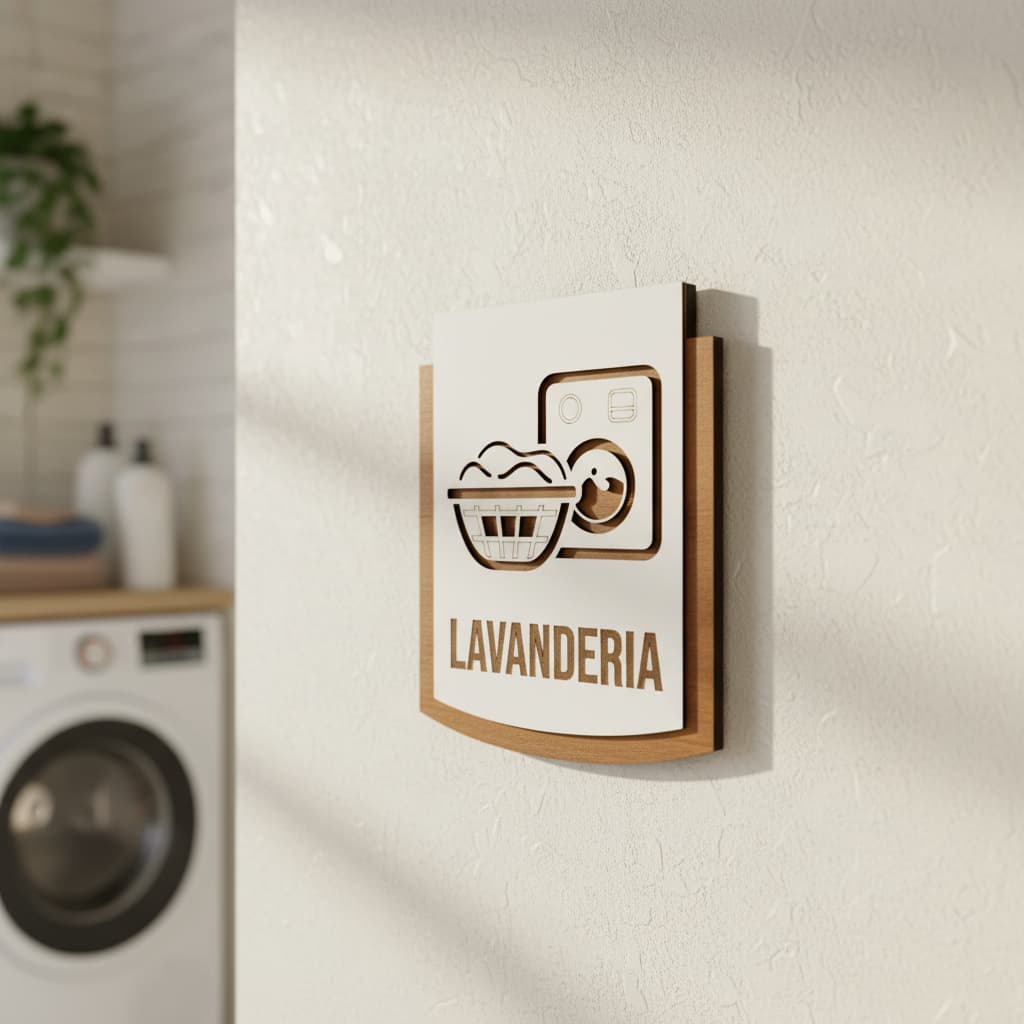Placa De Sinalização | Lavanderia