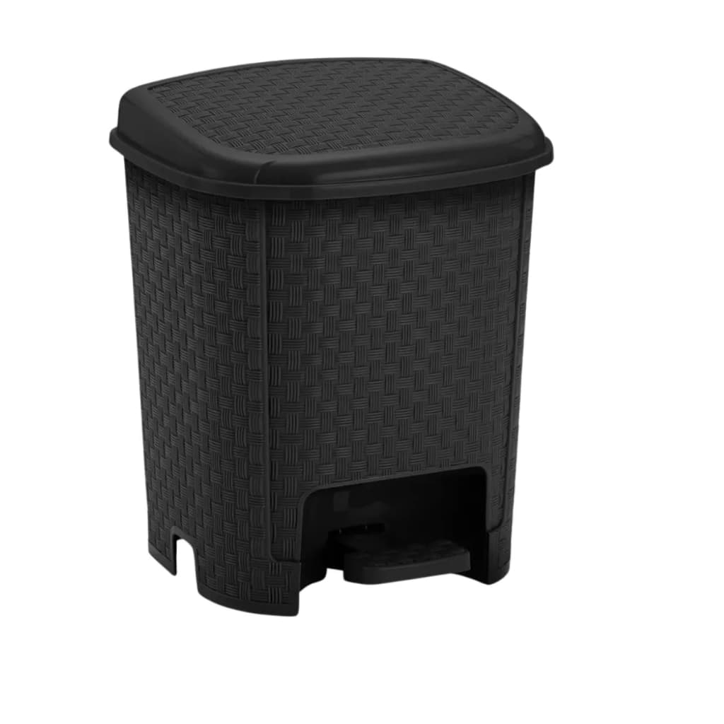 Lixeira Rattan com Pedal 6 L Plástico