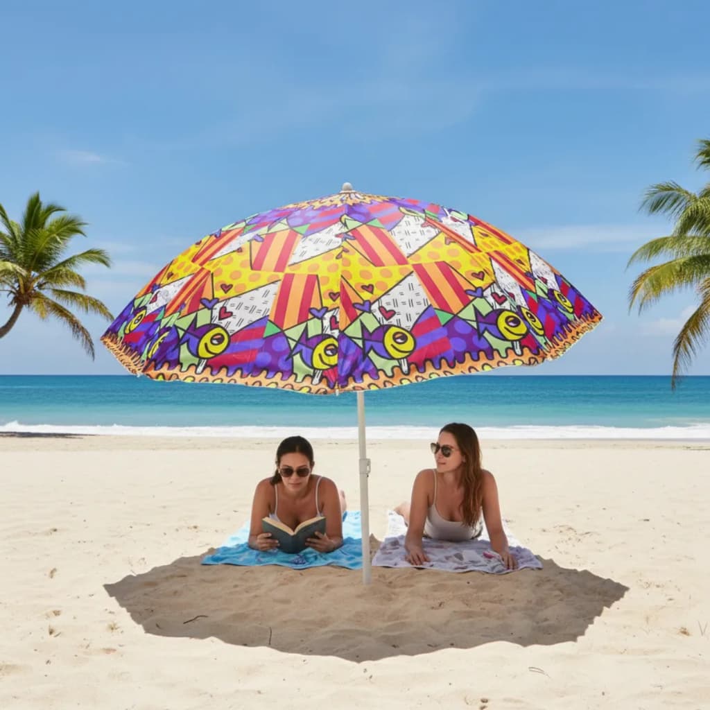 Guarda Sol Grande Uv 1,80m Item de Praia Piscina Respirável Verão Gigante