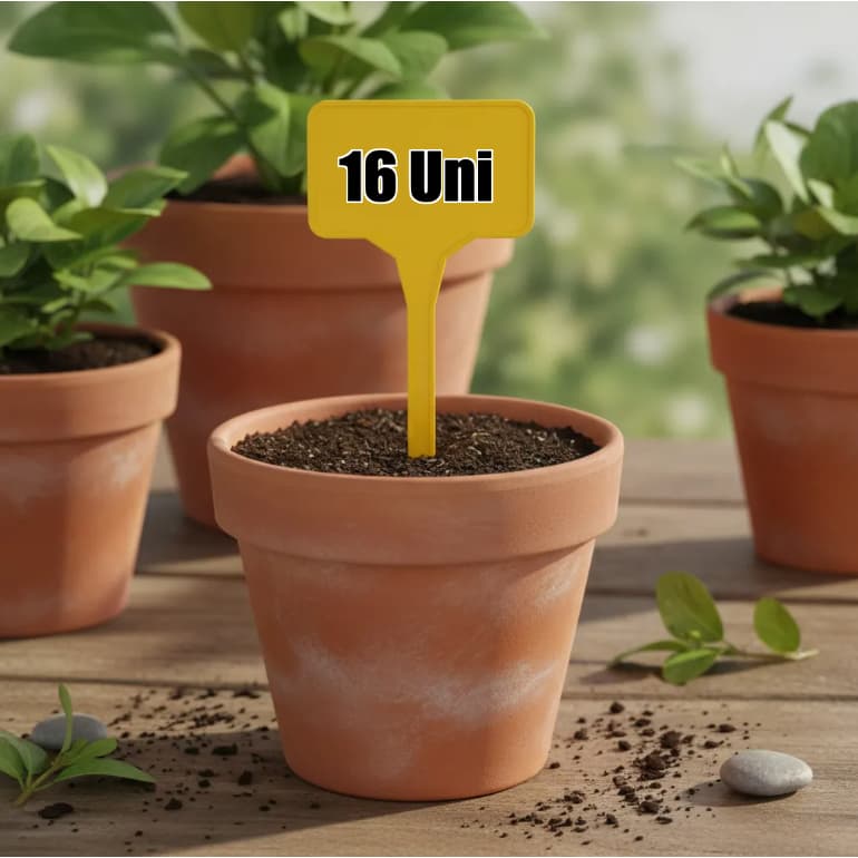 Etiqueta Placa Plaquinha para identificação de plantas 15 cm com 16 peças - Vonder