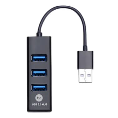Mini Hub USB Bright 4 Portas Preto