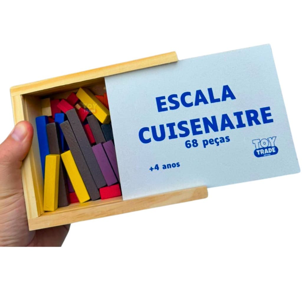 Escala Cuisenaire Montessori – 68 Peças em Madeira | Matemática Educativa