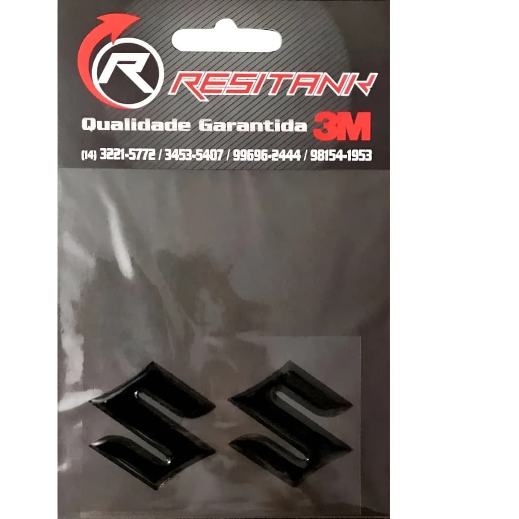Par De Emblemas Resinados S Da Suzuki Bandit Preto Resitank