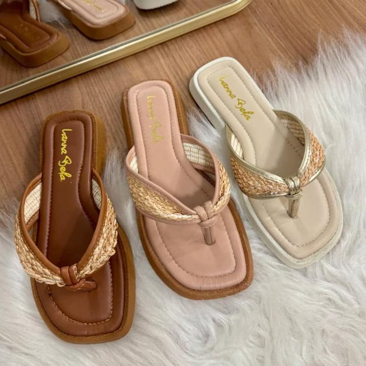 Sandália Feminina Rasteirinha Papete Birken Promoção Relampago com tiras Calce fácil REF 261