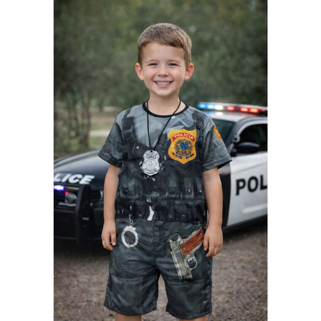 Fantasia Infantil de Policial – Acompanha Distintivo.