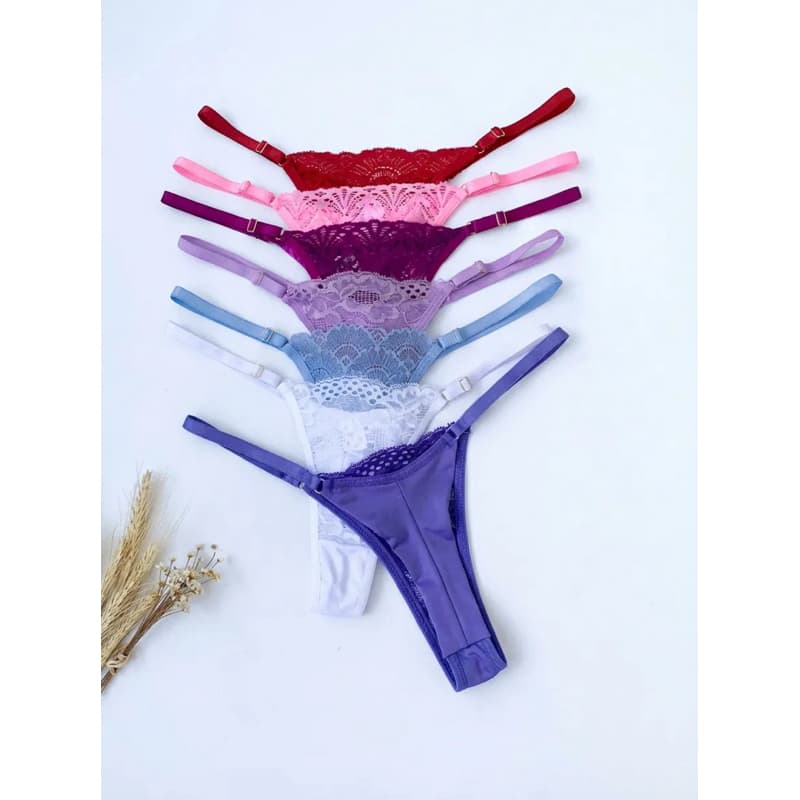 Kit Calcinha Regulagem Renda Fio duplo Feminina