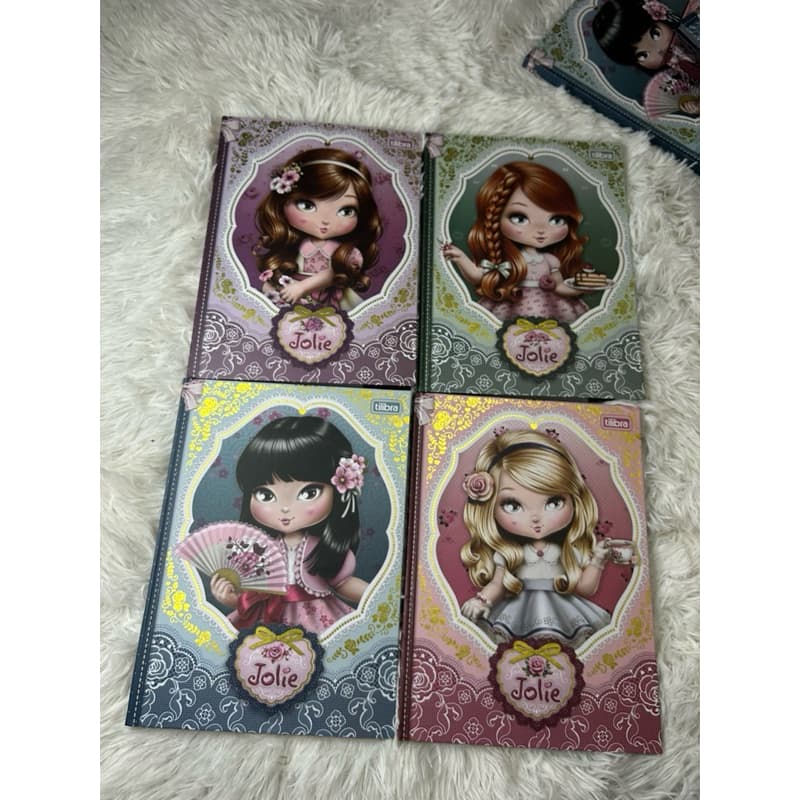 Caderno Brochura Luxo Colegial Jolie 80 folhas Tilibra