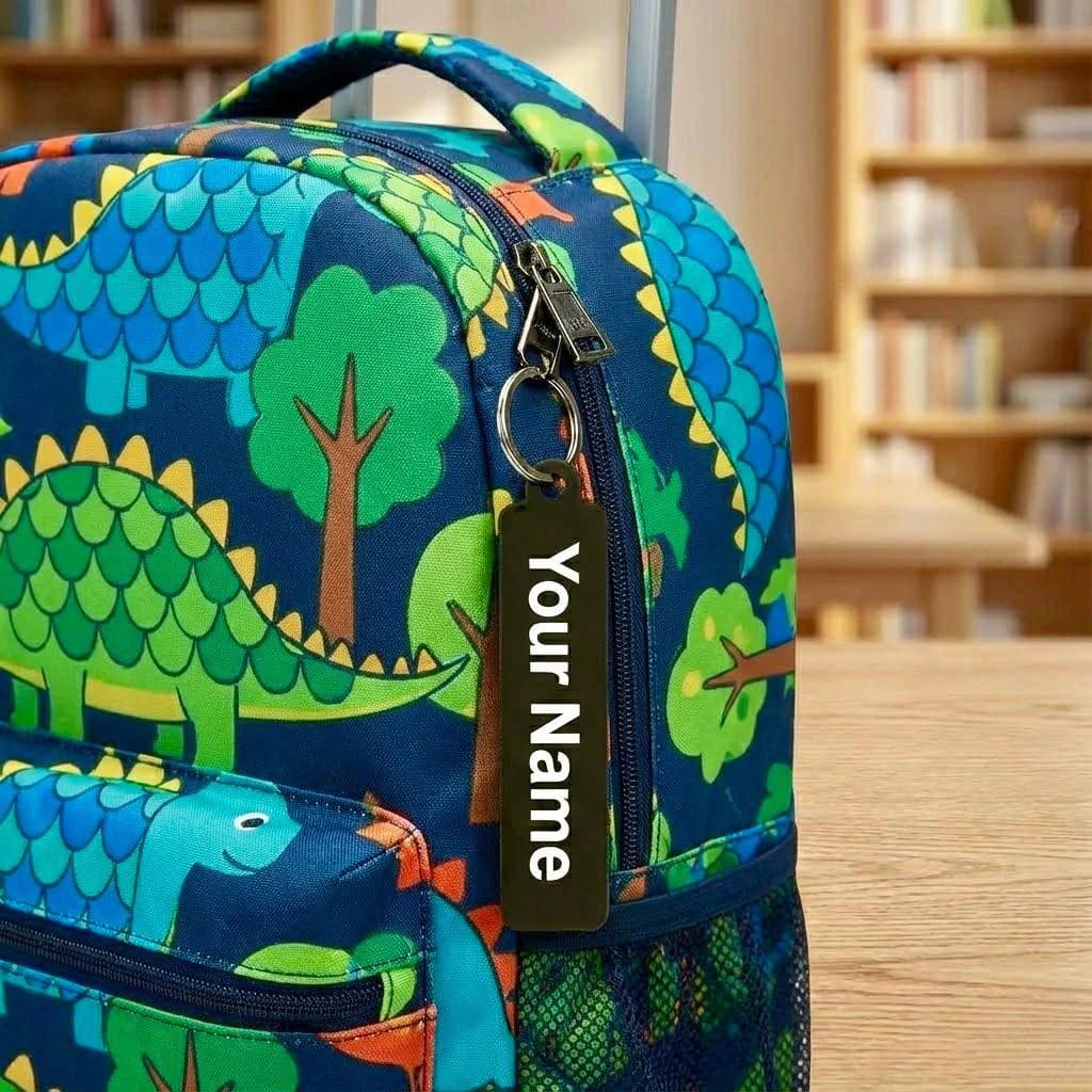 KIT 3 Tag Identificador de Mochila Personalizado- Chaveiro Zíper para Mala Viagem, Escola e Academia