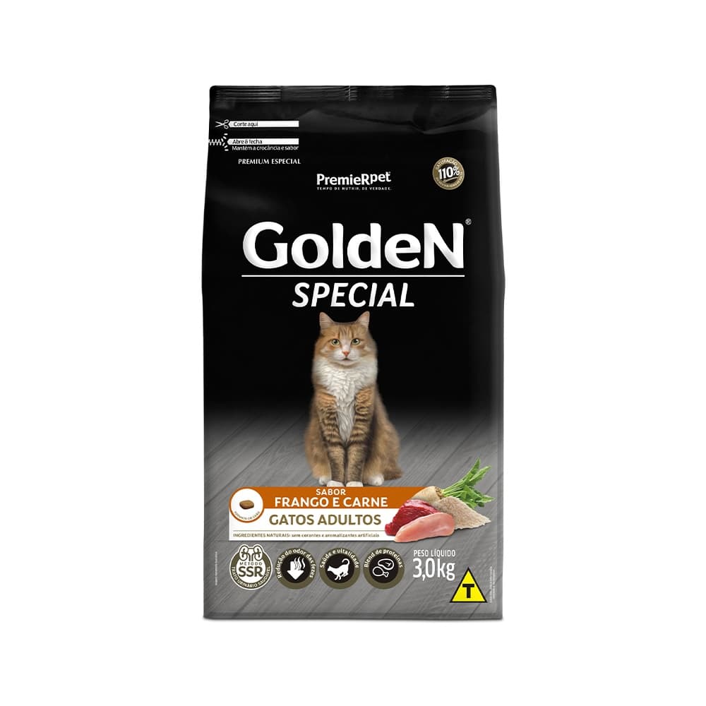 Golden Special Gatos Adultos Frango e Carne