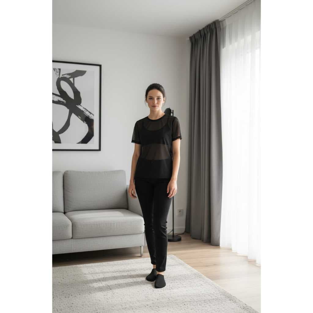 Fhaipi Blusa Transparente de Tule