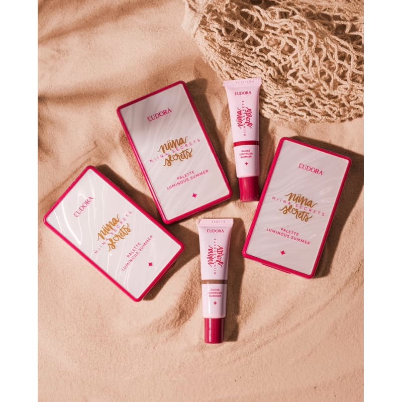 Niina secrets Lançamento de Verão Paleta de bronzer Contorno/Blush cremoso e Gloss Luminous Summer