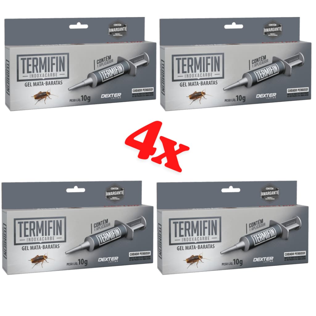 4x Gel Mata Barata de Cozinha - Atrai e Mata Muito! Gel Profissional! 10g