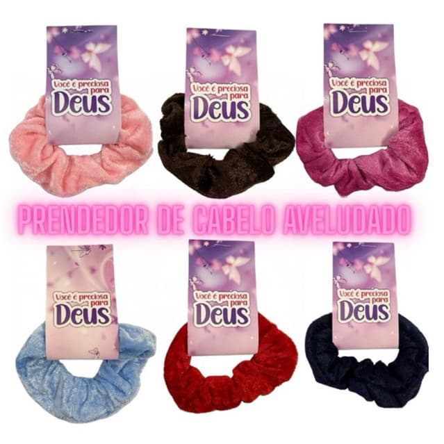 Prendedor de cabelo aveludado-Presente para Mulher/Mãe- Cores variadas