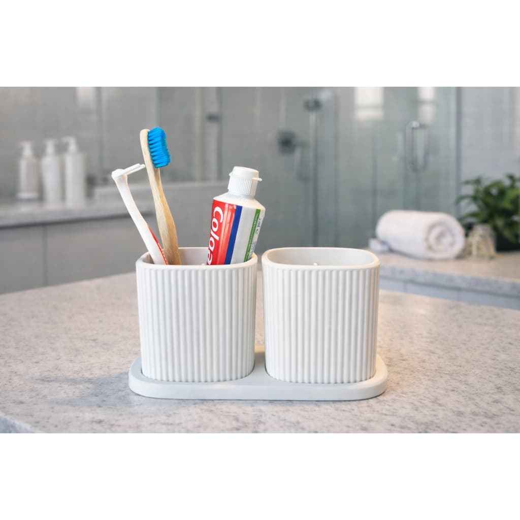 Porta Escovas de Dente e Pasta - Organizador Banheiro Estilo SPA