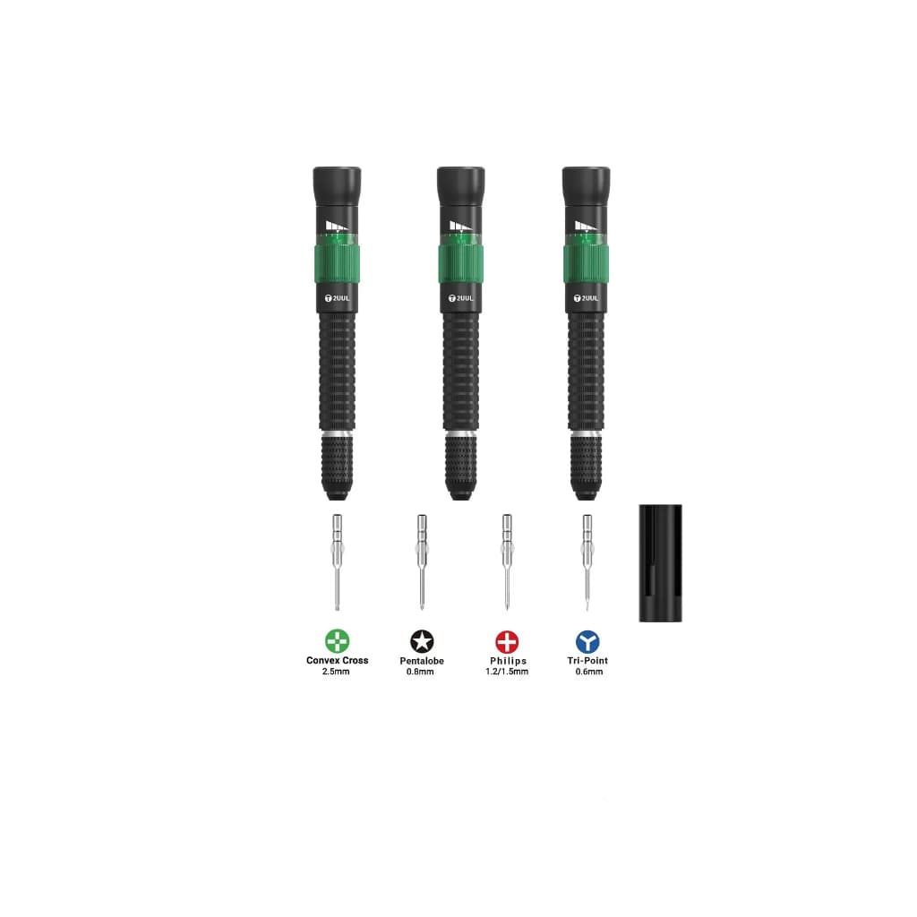 2UUL KAKA Kit de Chaves de Fenda Torqueáveis / Torque para Reparo de Celulares (3 Cabos com 4 Pontas de Substituição)