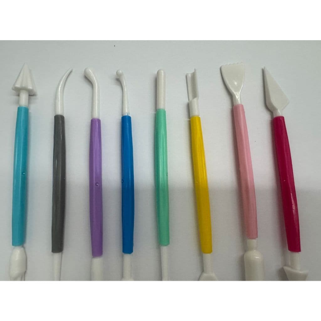 Kit Estecas Modeladoras Boleador 8 Peças Biscuit Pasta Americana Confeitaria