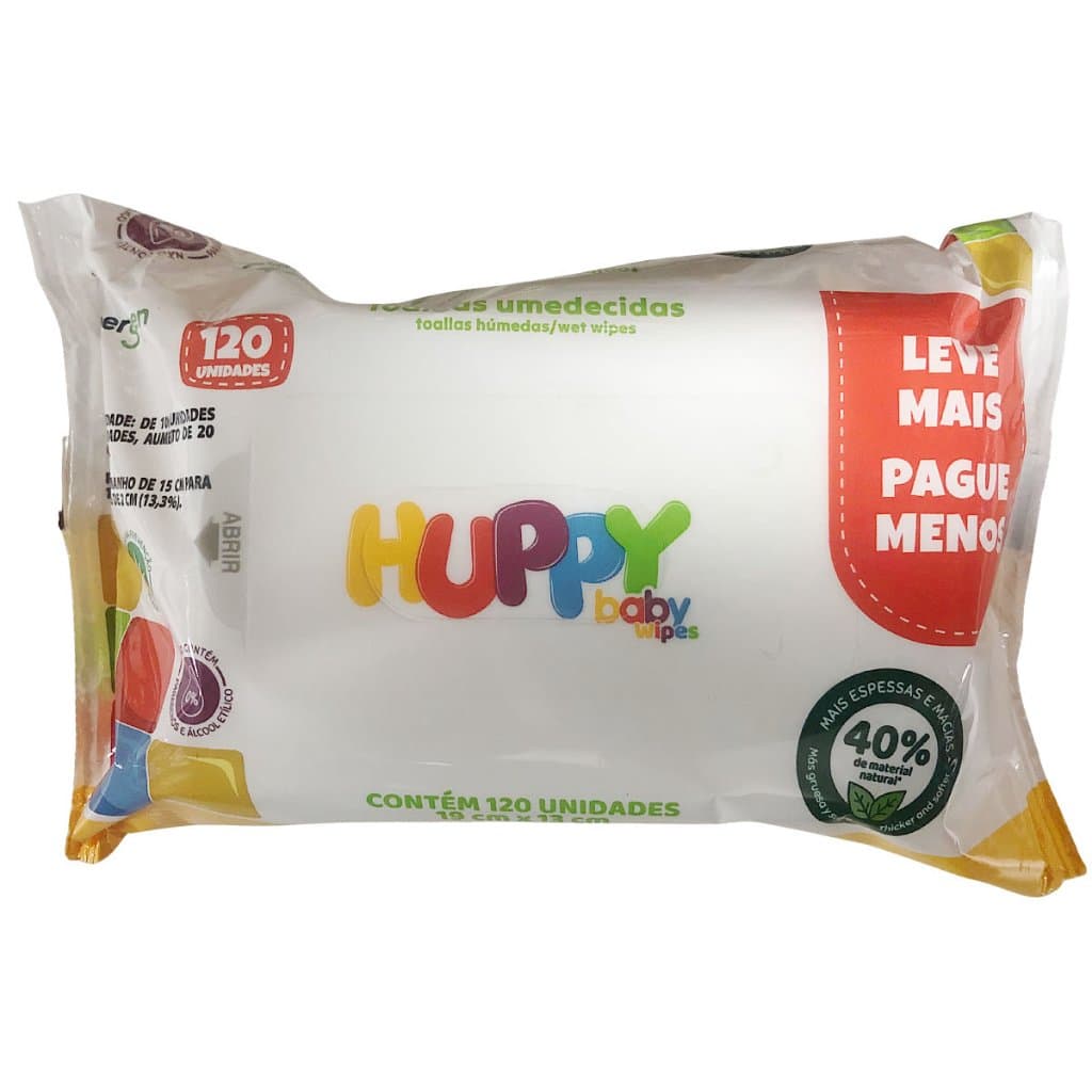 Toalha Umedecida Huppy Baby 120 Unidades