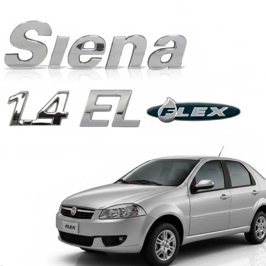 Kit Emblemas Siena Fire El 1.4 Fiat