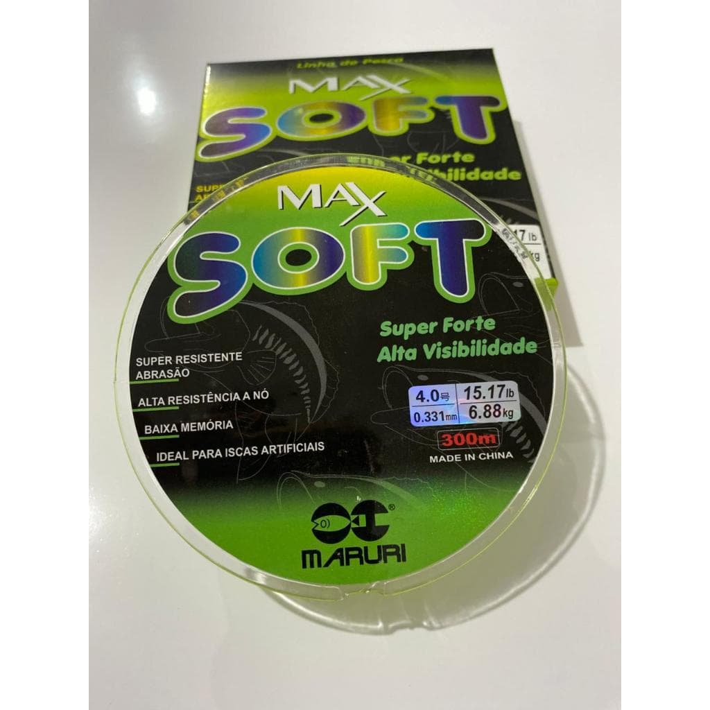 Linha Monofilamento Maruri Max Soft 0,33mm 15,17lb/6,88kg - 300 Metros( Verde (Verde Limão)