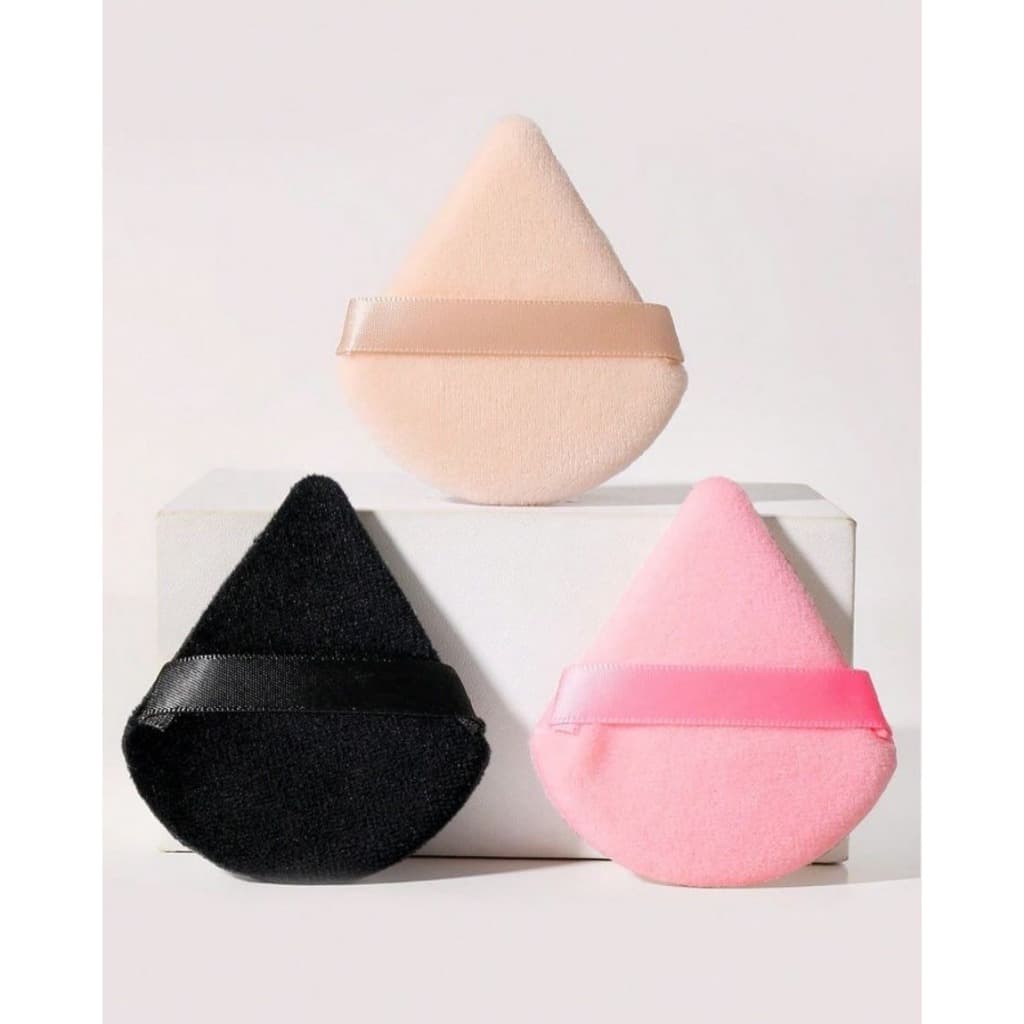 kit -2 esponjas triangulares para maquiagem esponja triangular para pó aplicador de pó base veludo