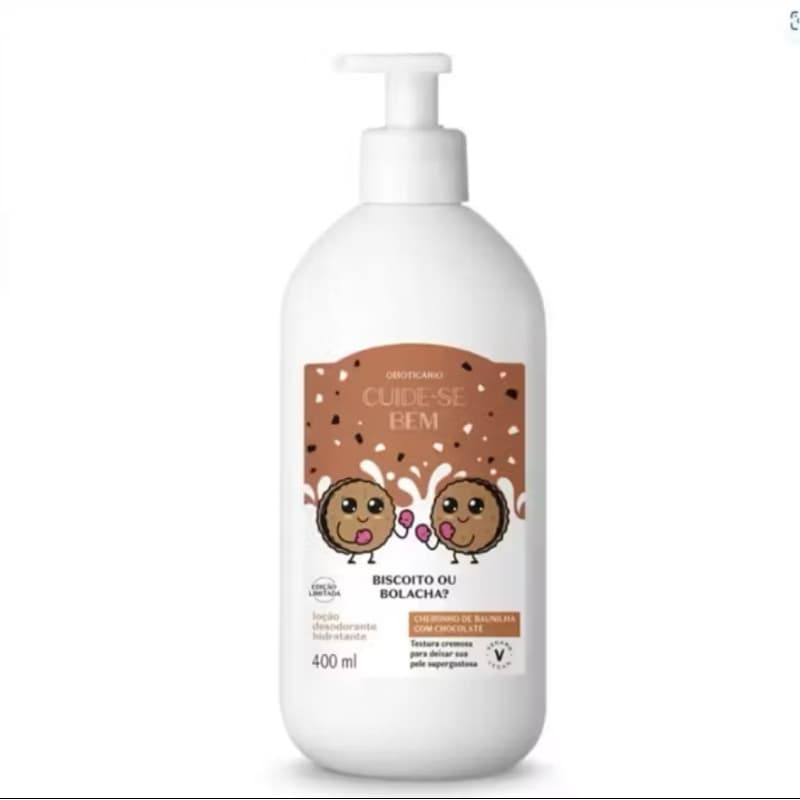 Hidratante Cuide-se bem o Boticário  Biscoito ou Bolacha Nuvem Deleite Cereja Livre Loção Hidratante 400ml