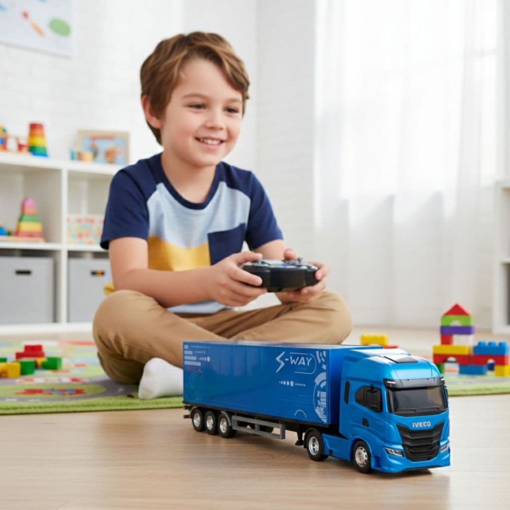 Caminhão Iveco S-Way Controle Remoto Presente Infantil Design Moderno Diversão Caminhão em Miniatura