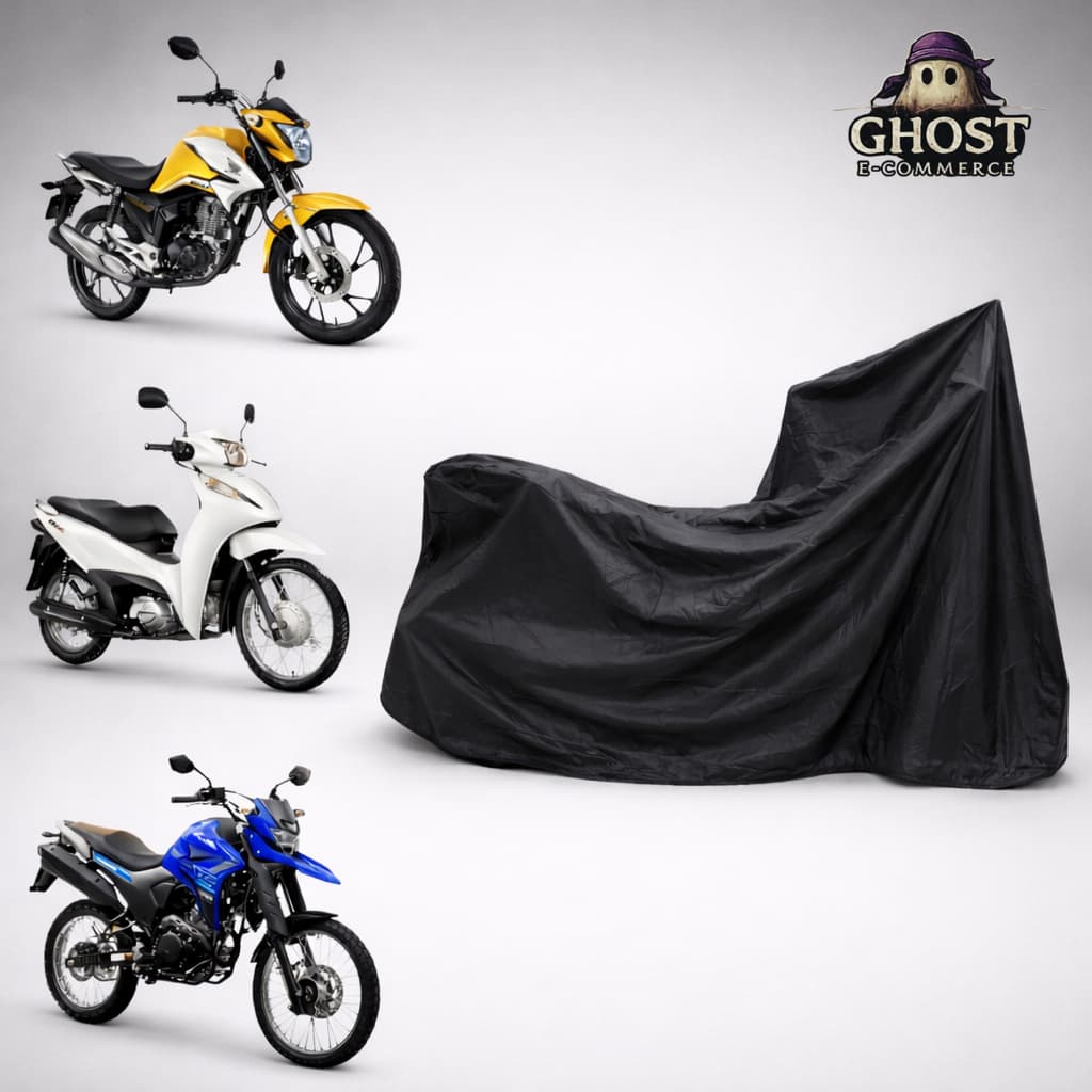 Capa Protetora Para Moto Impermeável Couro Proteção Sol Riscos Poeira Chuva Resistente