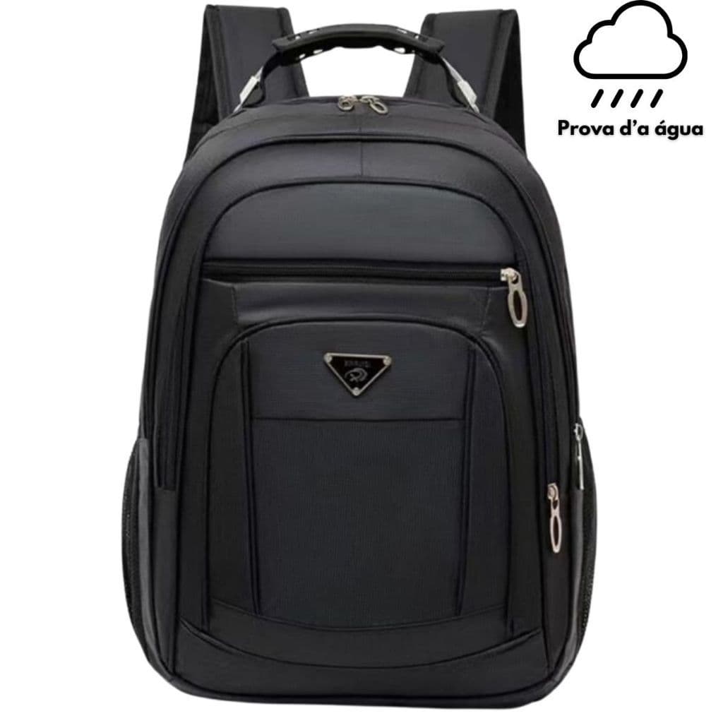 Mochila de Couro Bolsa Universitária Unissex Feminina Masculina Reforçada Com Cabo de Aço