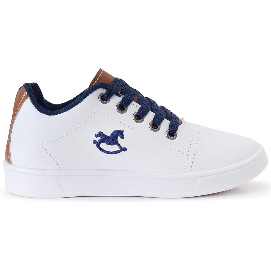 Tênis Infantil Menino Casual Branco Super Macio e Leve