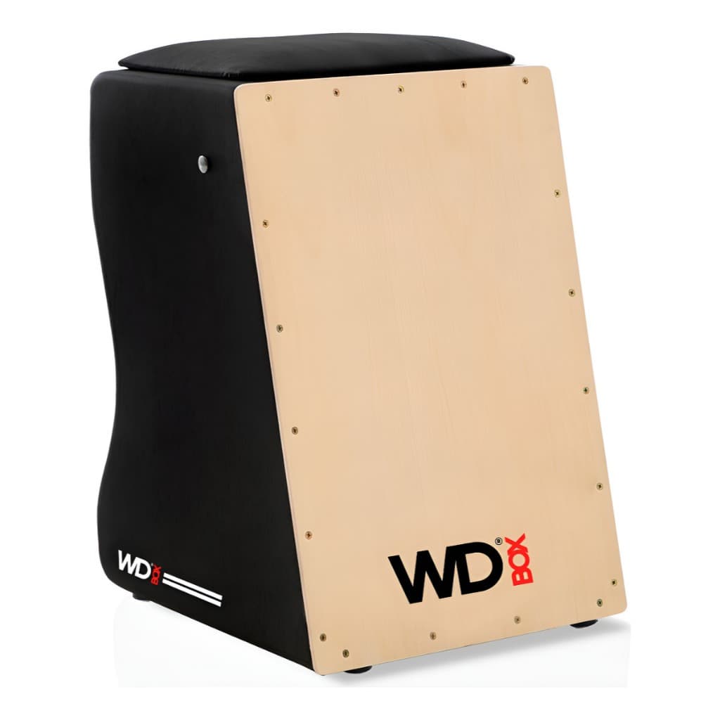 CAJON TRADICIONAL CUSTOM ELETRICO PRETO | NATURAL - MA.