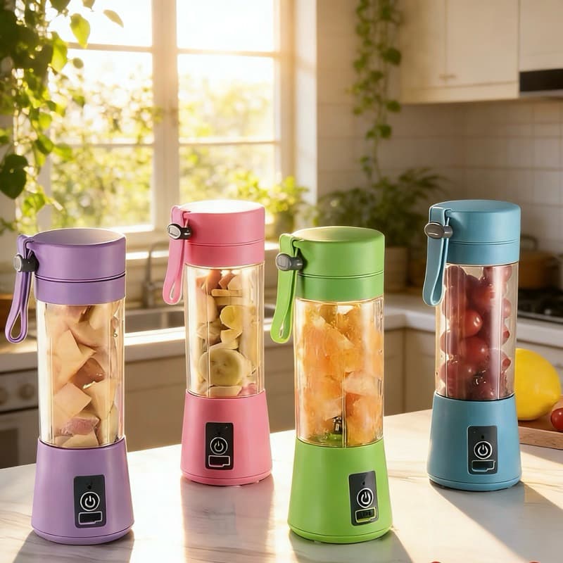 Mini Liquidificador Portátil Shake 6 Laminas + Cabo USB