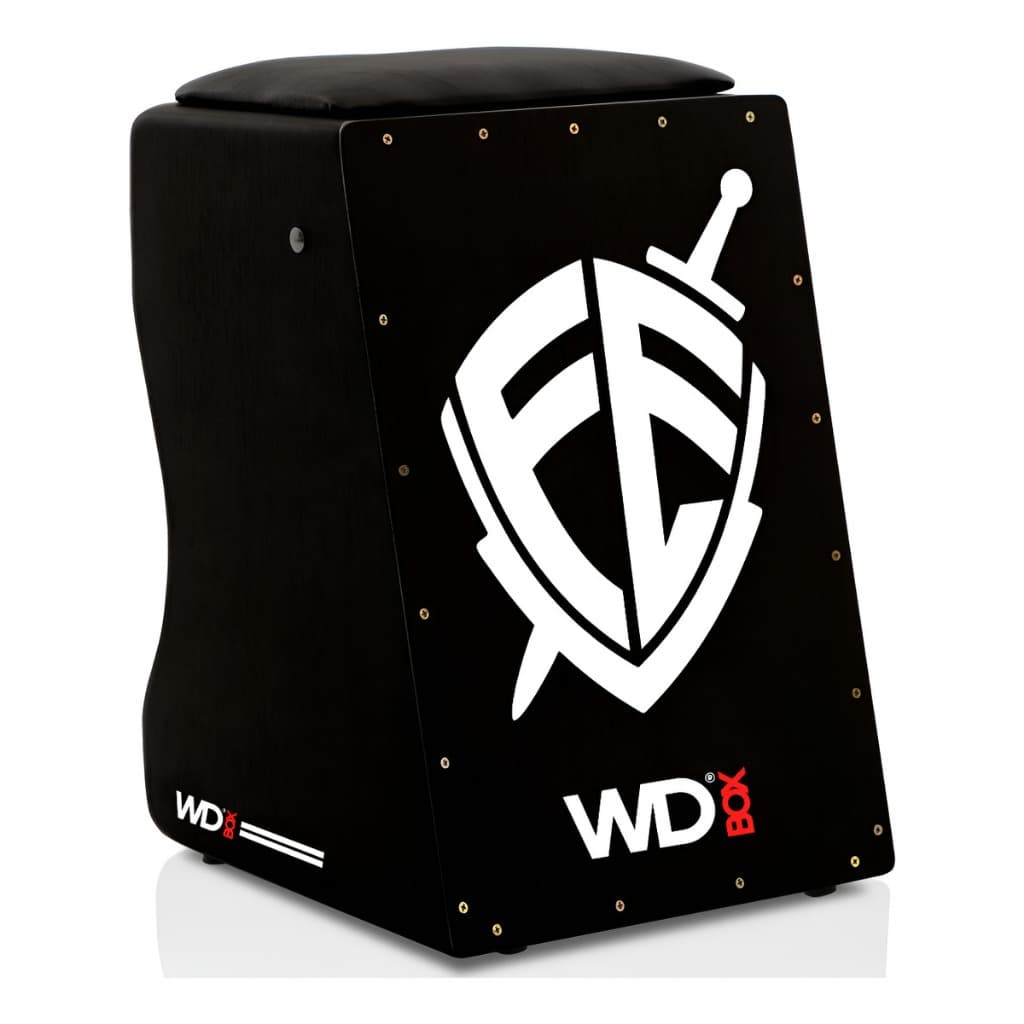 CAJON TRADICIONAL CUSTOM ELETRICO PRETO | PRETO FE - MA.