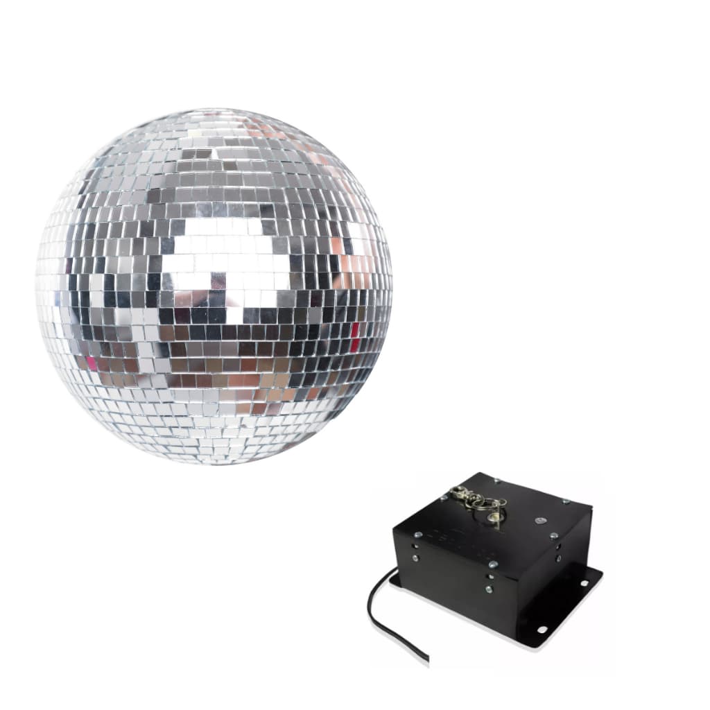 Kit Globo Espelhado C/ Motor Giratório P/ Festa Balada DJ Eventos Iluminação Bola Discoteca Bivolt